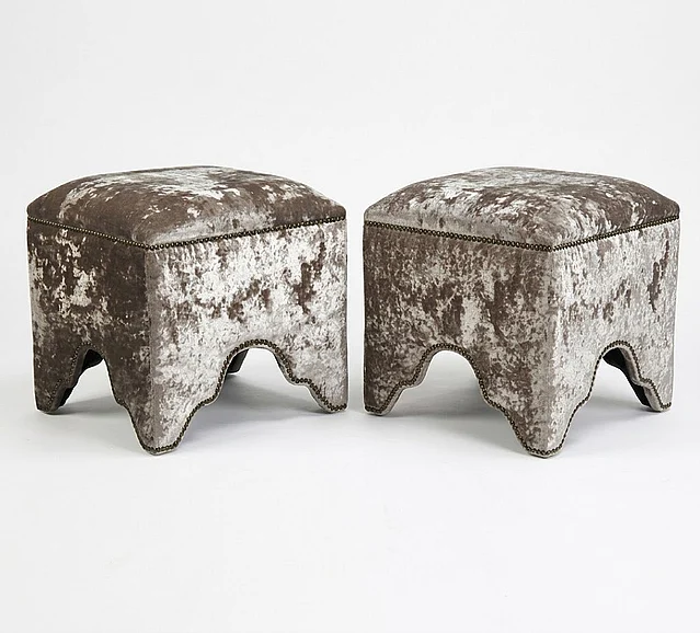 Zentique Willem Cubic Stool in Velvet (Set of 2) ZEN07 A