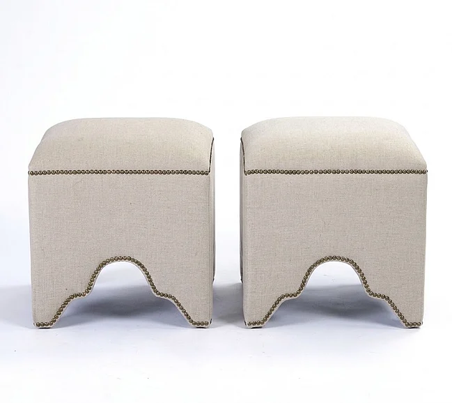 Zentique Willem Cubic Stool in Gray (Set of 2) ZEN07 A003
