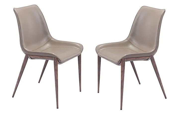Zuo Modern Magnus Dining Chair (Set of 2) Brown & Walnut 101272