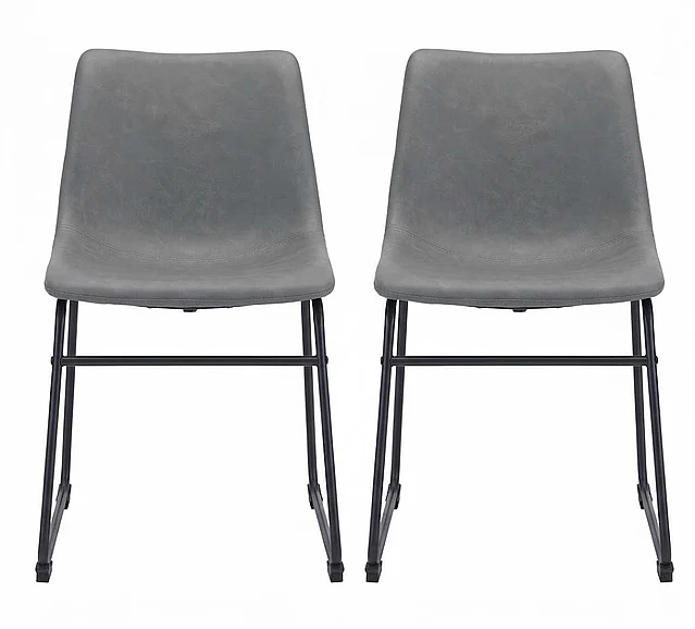 Zuo Modern Smart Dining Chair (Set of 2) Charcoal 101995