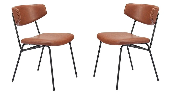 Zuo Modern Charon Dining Chair (Set of 2) Vintage Brown 110258