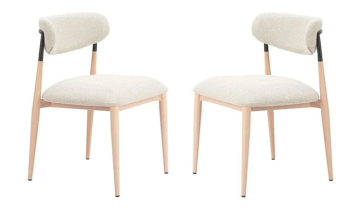 Zuo Modern Equinox Armless Dining Chair (Set of 2) Oyster Gray & Natural 110852