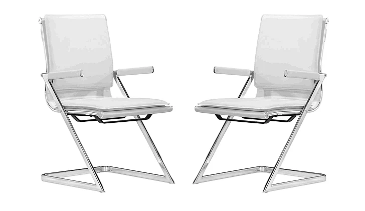 Zuo Modern Lider Plus Conference Chair (Set of 2) White 215211