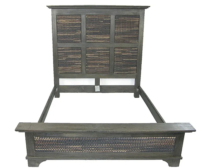 Moti Furniture Woven Cal King Bed in Brown 73013002