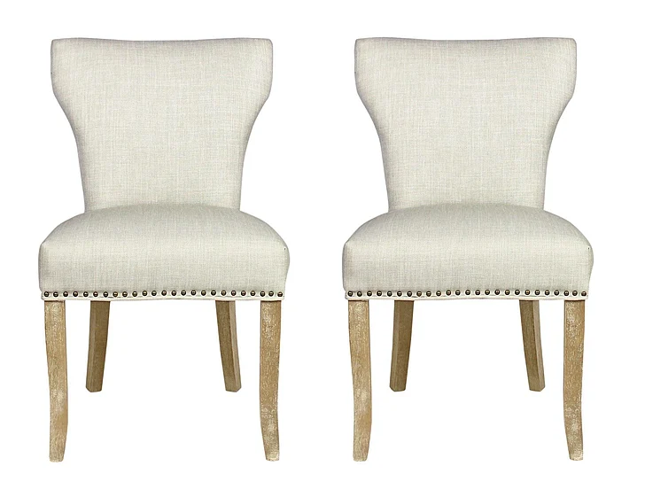 Moti Furniture Howell Side Chair (Set of 2) in Ivory 88011094