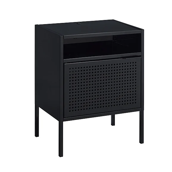 Elements International Ember Nightstand (C-1094) Black w/ USB CEB800NSE
