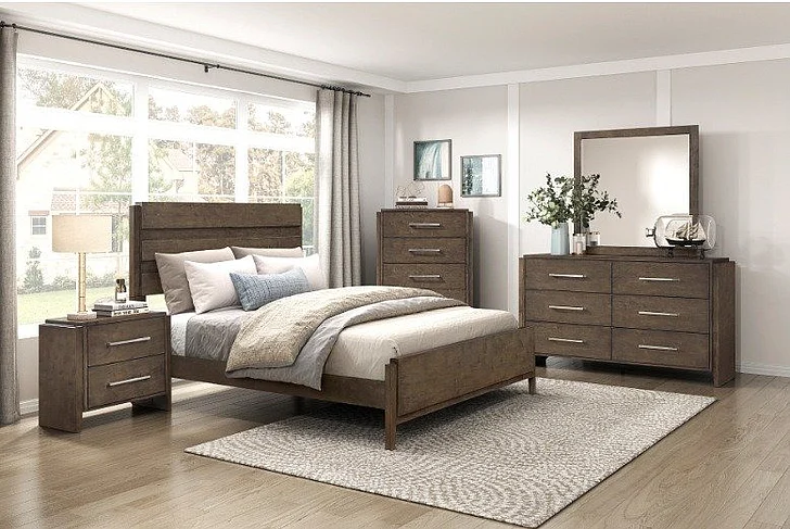 Homelegance Emmett 2pc Panel Bedroom Set in Dark Walnut