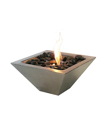 Anywhere Fireplace Empire Indoor/Outdoor Fireplace with Polished Black Rocks