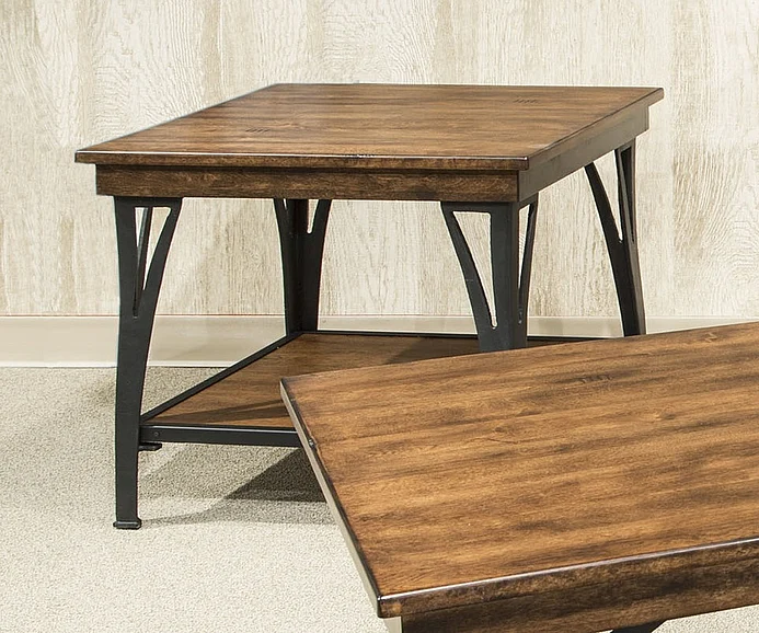 Intercon Furniture The District End Table in Cool Copper