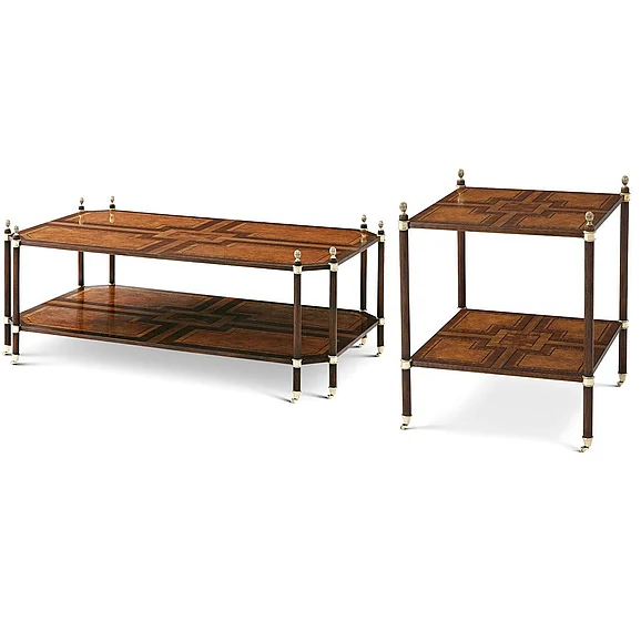 Theodore Alexander English Cabinet Maker 2pc Occasional Living Room Set in Completon