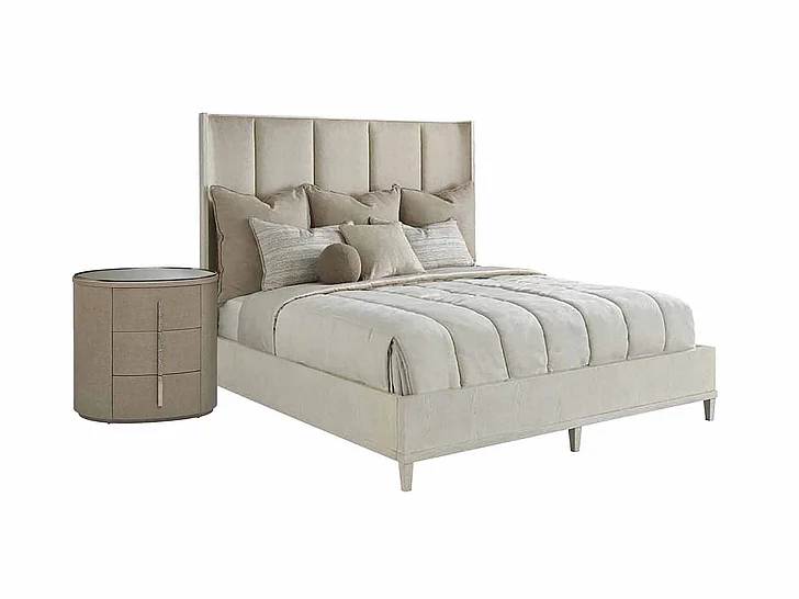 Maitland-Smith Ensemble 2pc Panel Bedroom Set in Gray