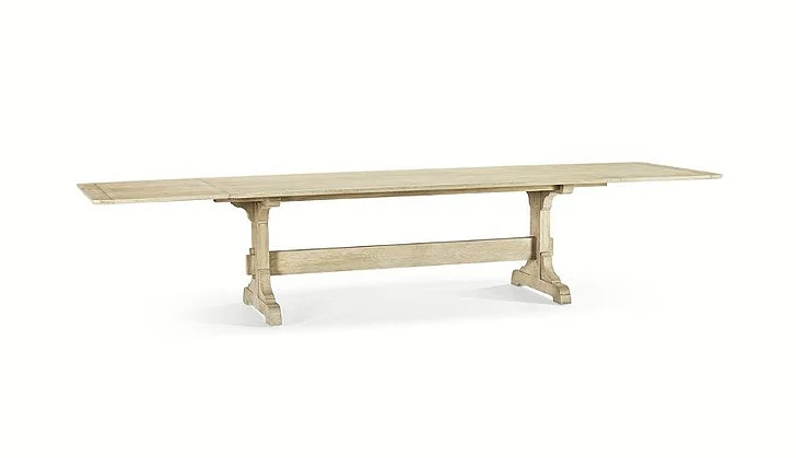 Jonathan Charles Timeless Epoch Trestle Dining Table in Stripped Oak 003-2-A50-STO