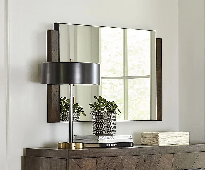 Modus Furniture Broderick Chesser Mirror in Wild Oats Brown EQY683C