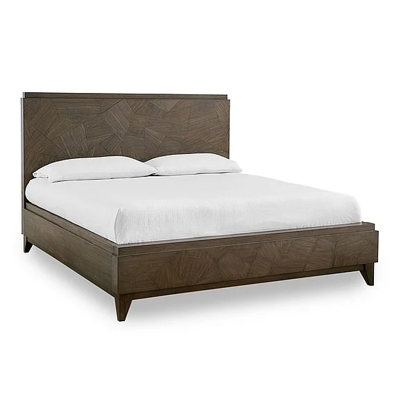 Modus Furniture Broderick Queen Panel Bed in Wild Oats Brown EQY6A5