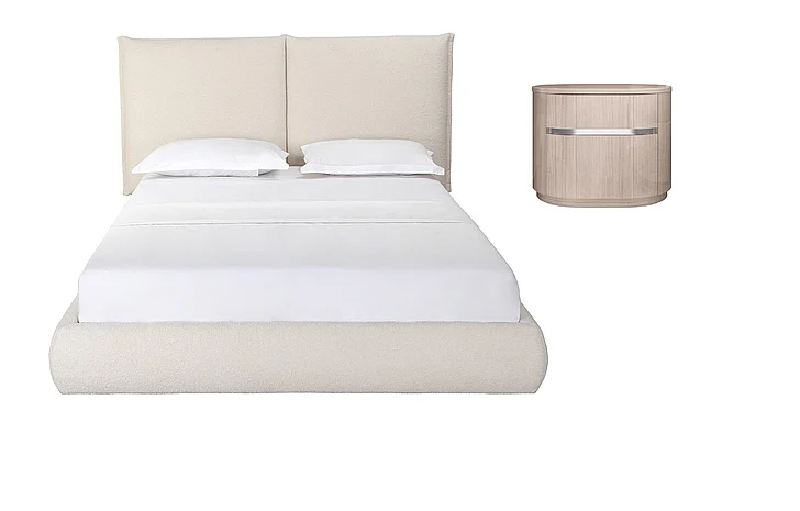 Whiteline Modern 2pc Eric Bedroom Set in Beige