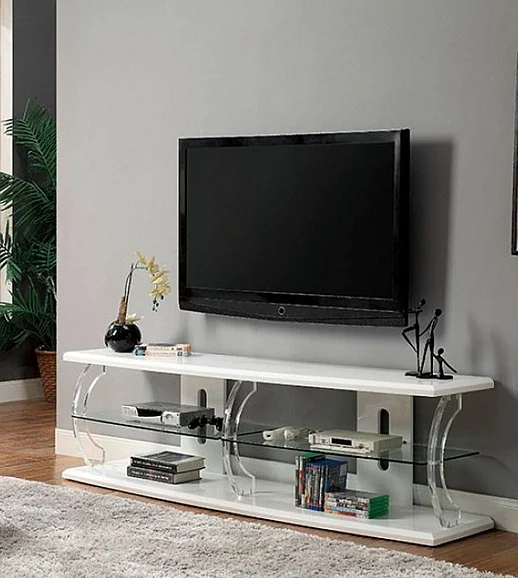 Furniture of America Ernst 60"TV Stand in White CM5901WH-TV-60