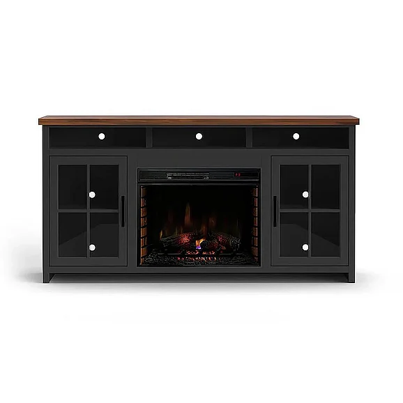 Legends Essex Fireplace Console in Black/Whiskey ES5110.SWK
