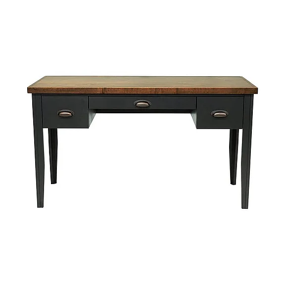 Legends Essex Desk in Black/Whiskey ES6210.SWK