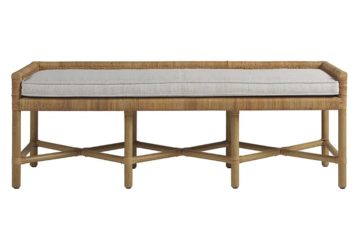 Universal Coastal Living Escape Pull Up Bench in Natural Rattan 833380