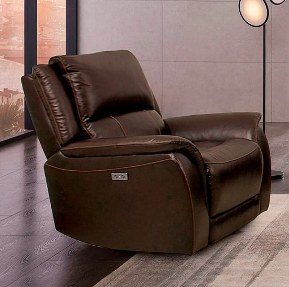 Furniture of America Gorgius Power Recliner in Espresso CM9910ES-CH-PM