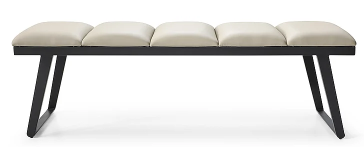 Whiteline Modern Living Ethan Bench in Light Gray BN1477-LGRY CLOSEOUT