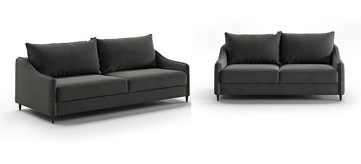 Luonto Ethos 2pc Sofa Sleeper Living Room Set - Oliver 515 - 126/9 Walnut