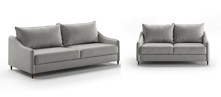 Luonto Ethos 2pc Sofa Sleeper Living Room Set - Oliver 173 - 126/9 Walnut