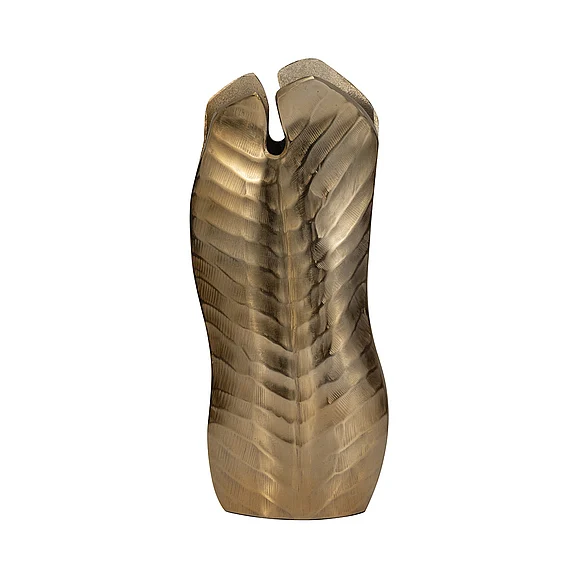 Sagebrook Home Metal, 16" Botanic Tall Leaf Vase, Gold EV19134