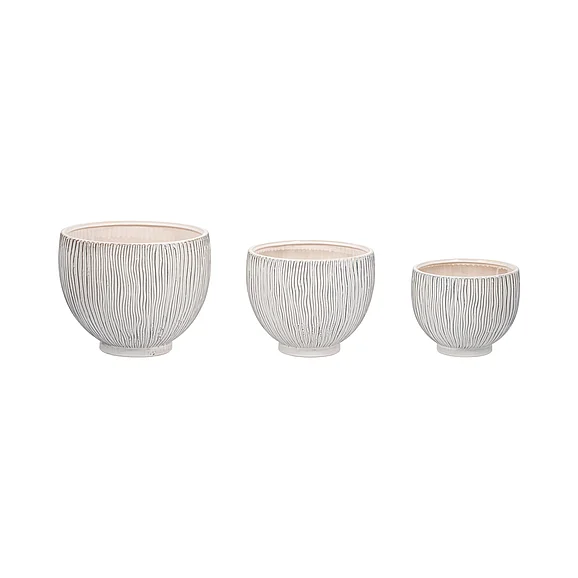 Sagebrook Home Perryman Ceramic Planters - Set Of 3 EV19870