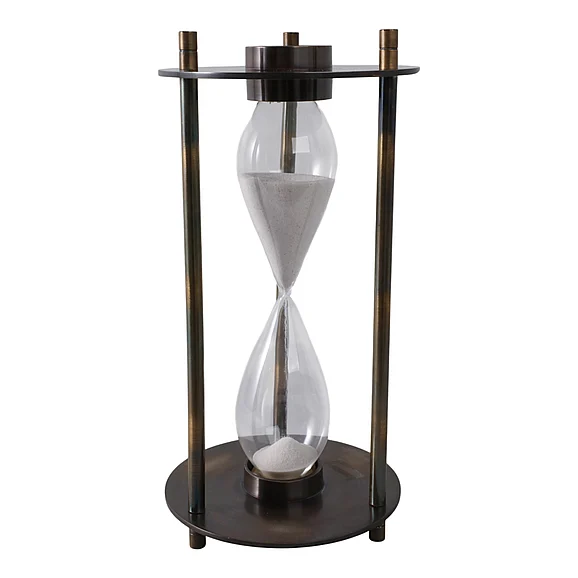 Sagebrook Home 15" Perth Bronze Aluminum Compass Hourglass EV21183-02