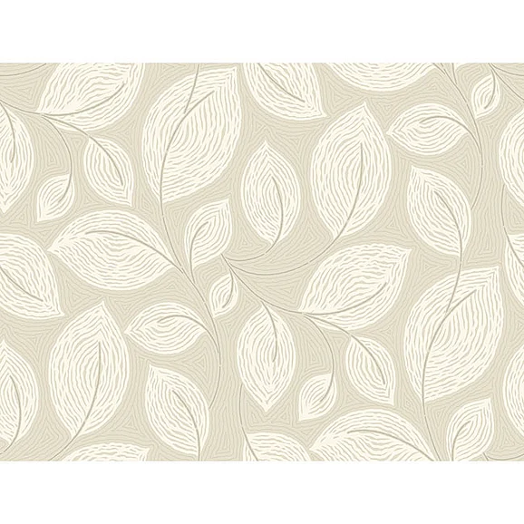 York F05-Candice Olson Casual Elegance Contoured Leaves Sand Wallpaper EV3923 (Double Roll)