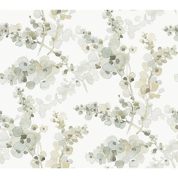 York F05-Candice Olson Casual Elegance Blossom Fling Mineral Green Wallpaper EV3972 (Double Roll)