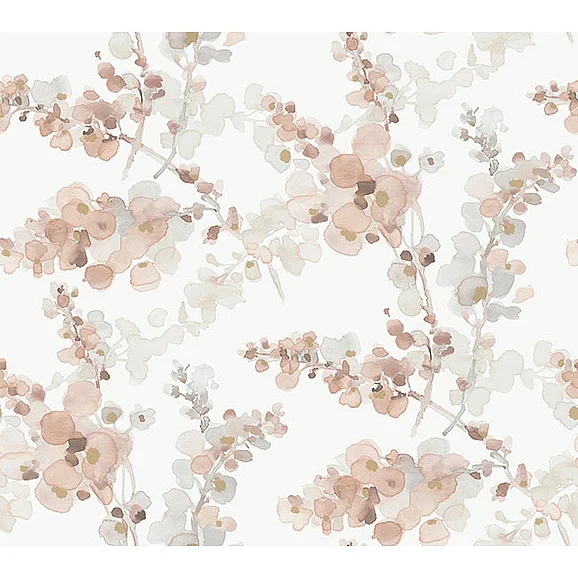 York F05-Candice Olson Casual Elegance Blossom Fling Clay Wallpaper EV3975 (Double Roll)