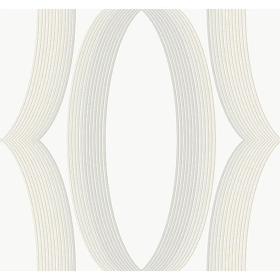 York F05-Candice Olson Casual Elegance Progression Ogee White Wallpaper EV3981 (Double Roll)