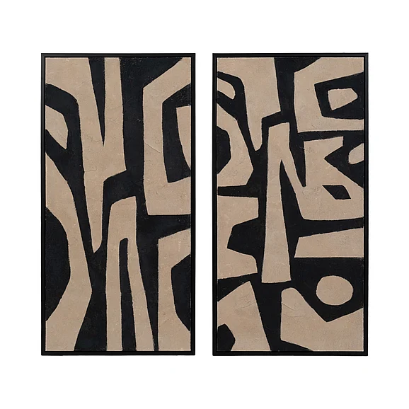 Sagebrook Home S/2 24x50 Tribeca Handpainted Art EV70332