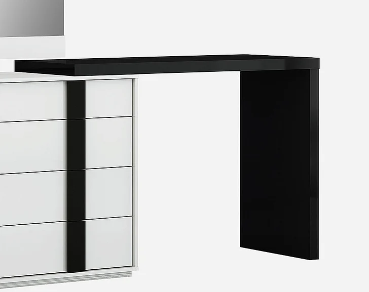 Whiteline Kimberly Dresser Extension in Black DR1617X-BLK CLOSEOUT