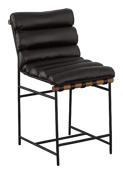 Fairfield Chair Luca Counter Stool - The Leather Reserve in Matte Black F002-C7-K