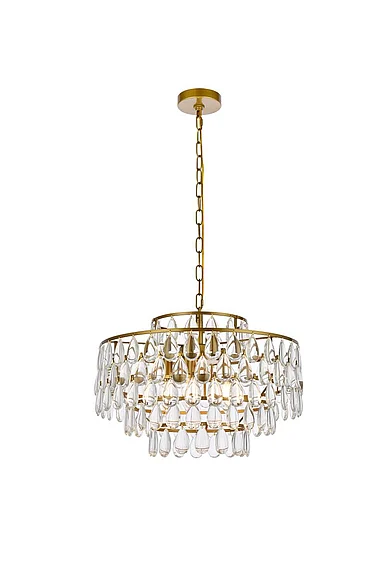 Elegant Mila 20 In. Pendant in Brass 1102D20BR