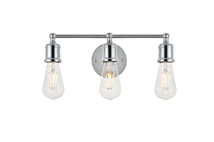 Elegant Serif 3 Light Chrome Wall Sconce LD4028W16C CLOSEOUT