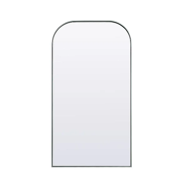 Elegant Metal Frame Arch Full Length Mirror 35X66 In. in Silver MR1B3566SIL