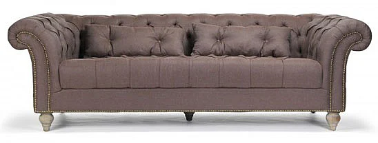 Zentique Raymond Tufted Sofa in Aubergine F109-3 E272 A008