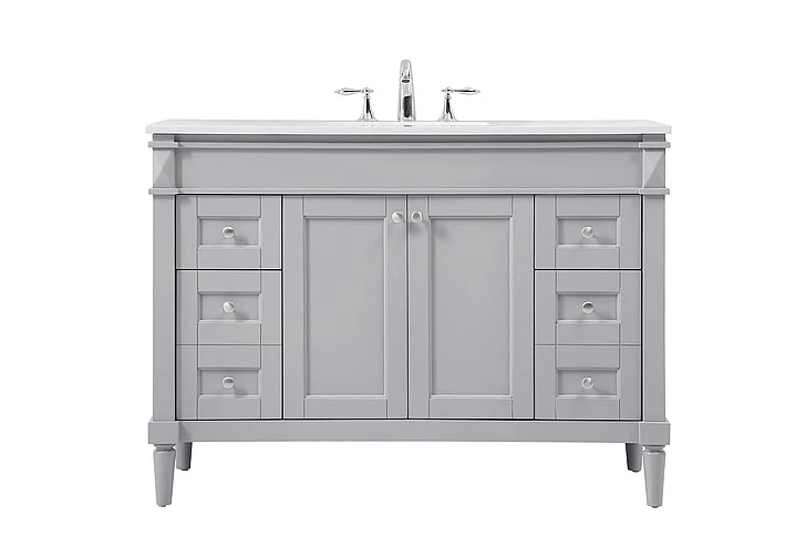 Elegant 48 In. Single Bathroom Vanity in Grey VF31848GR