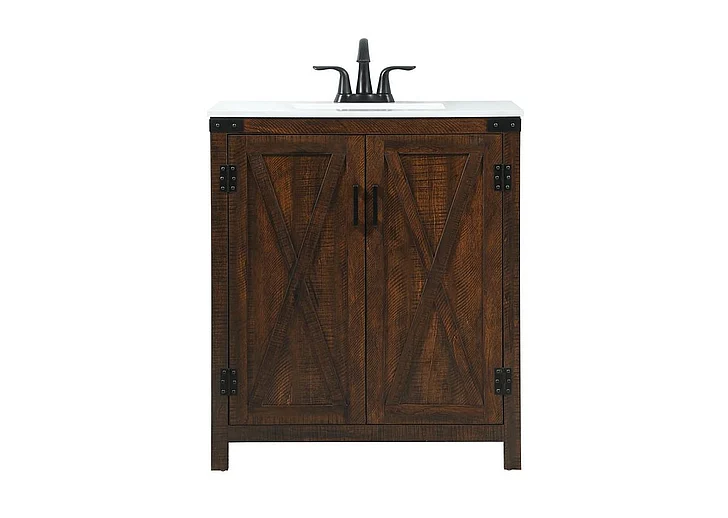 Elegant 30 In. Single Bathroom Vanity in Expresso VF90230EX