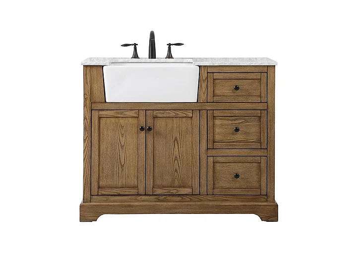 Elegant 42 In. Single Bathroom Vanity in Driftwood VF60242DW