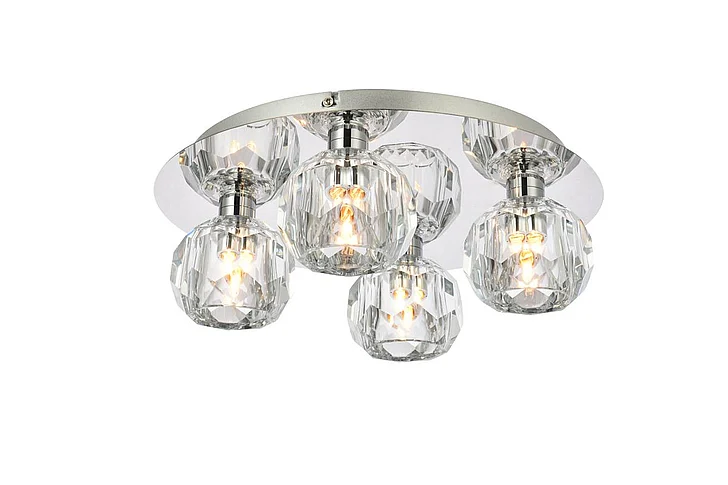 Elegant Graham 4 Light Ceiling Lamp in Chrome 3509F14C