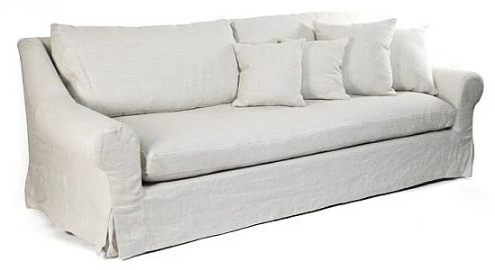 Zentique Bert Sofa in White F230-3.5 E272 A015-A