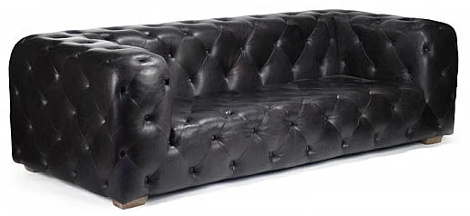 Zentique Alix Sofa in Black F259-3 E272 CP038