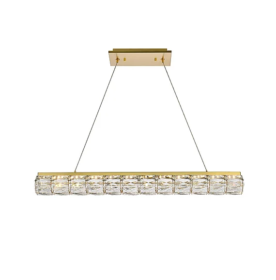 Elegant Valetta 36 In. Led Linear Pendant in Gold 3501D36G