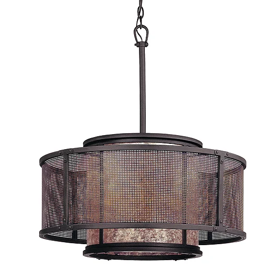 Troy Lighting Copper Mountain Chandelier F3105-BRZ/SFB