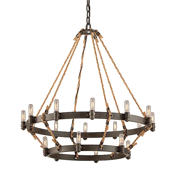 Troy Lighting Pike Place Chandelier F3128-HBZ